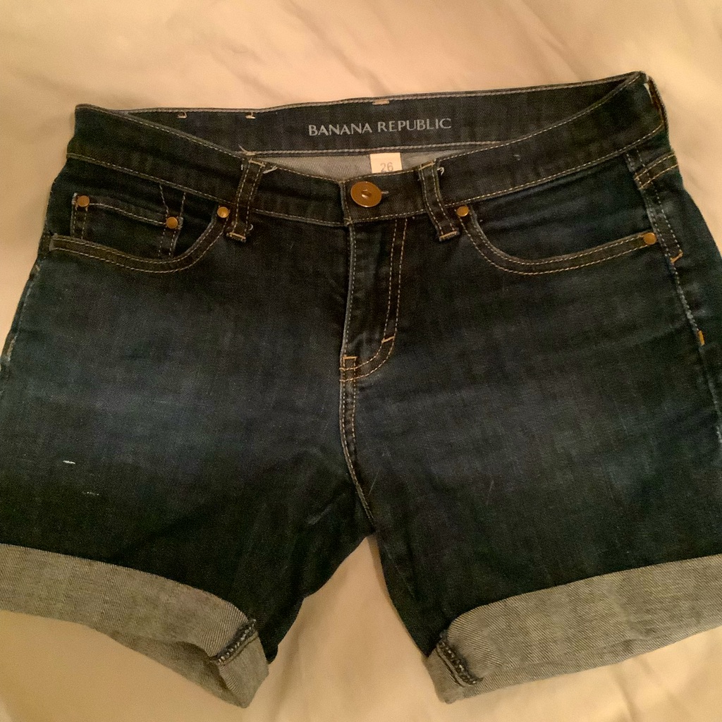 Banana Republic In Womens Short Cuffed Denim Shorts